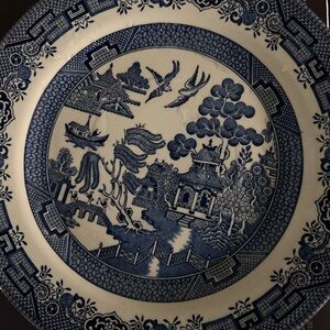 Churchill china set Blue and White Decorative Plate